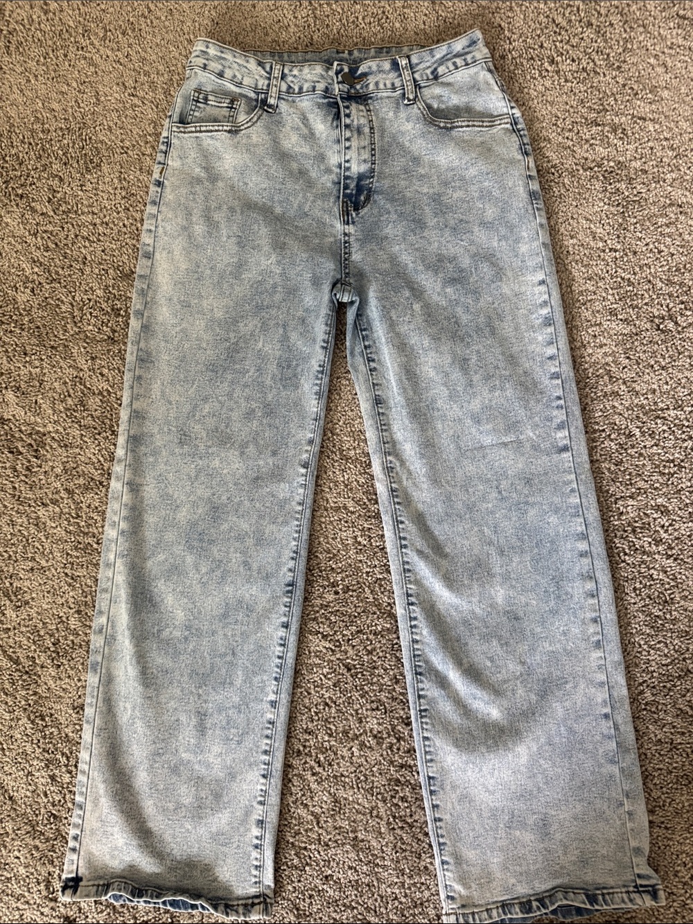 Light Wash Straight Leg Jeans